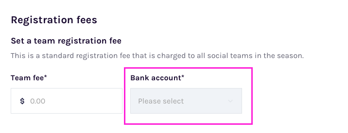 Assign fees to bank accounts