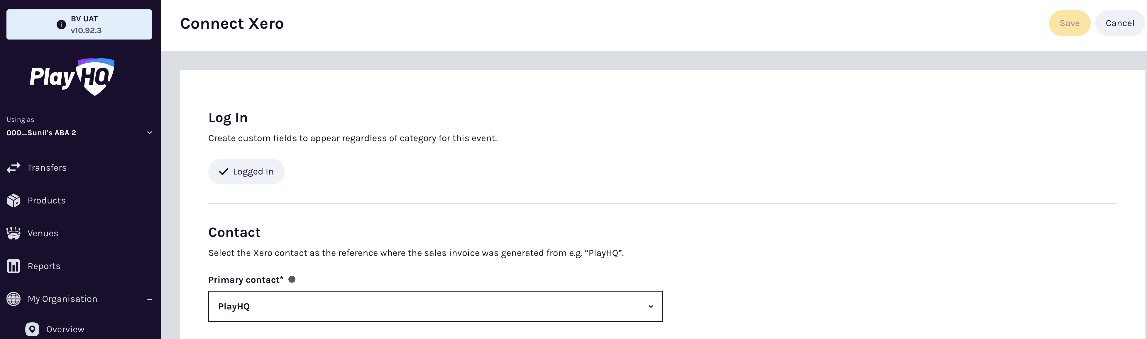 Primary contact selection